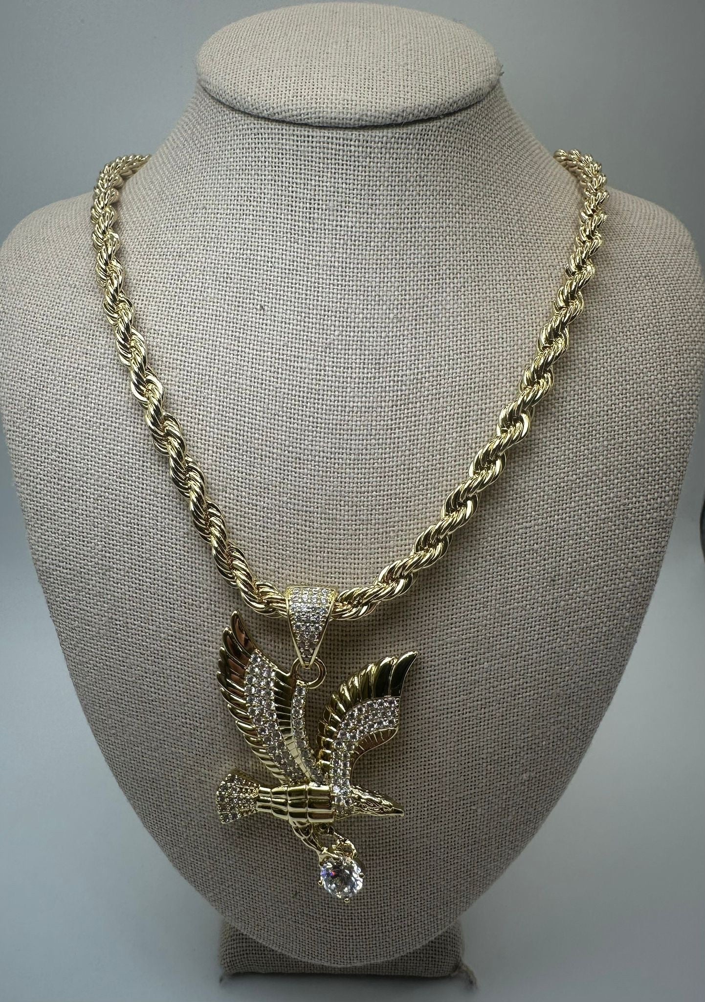 Gold Eagle Pendant Necklace