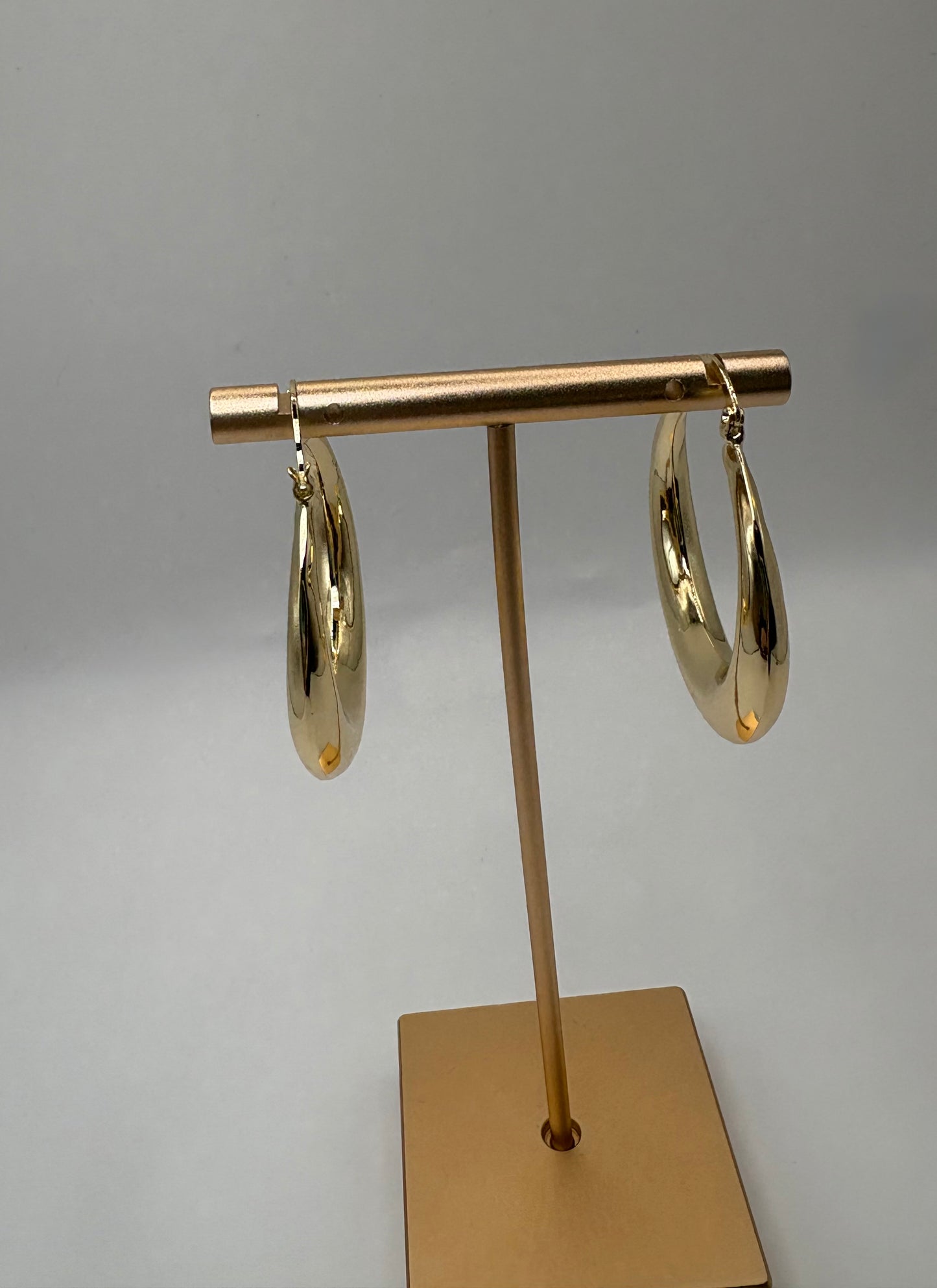 Textured Gold Hoop Earrings