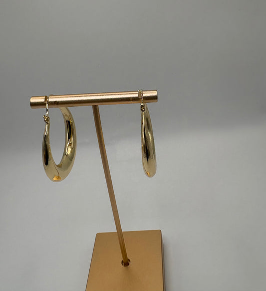 Textured Gold Hoop Earrings