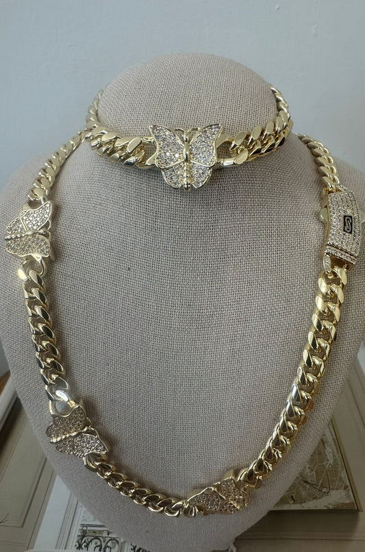 Gold Butterfly Chain Necklace