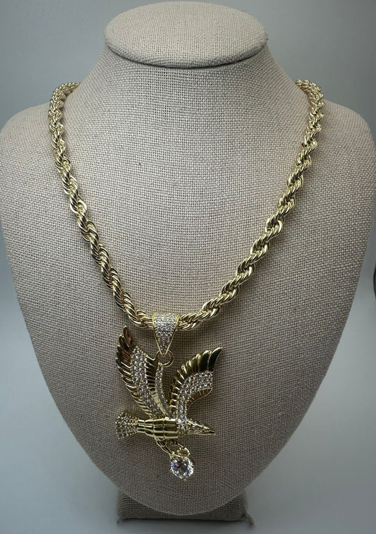 Gold Eagle Pendant Necklace