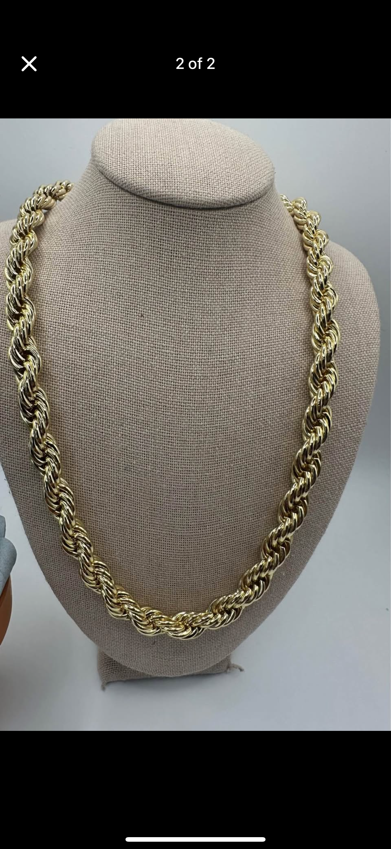 Gold-Tone Rope Chain